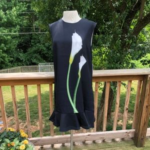 Victoria Beckham Black Dress with Flower, NWT